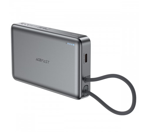 Зовнішній акумулятор ACEFAST M18-10000 PD20W/22.5W magnetic fast charging power bank with built-in cable Black (6974316284017)