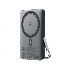 Зовнішній акумулятор ACEFAST M16-5000 PD18W ultra-thin magnetic wireless charging power bank with stand Black (6974316283997)