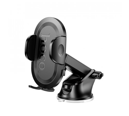 Автотримач для телефона HOCO H54 Brusco ultra-thin push-type car holder(center console) Black (6942007630559)