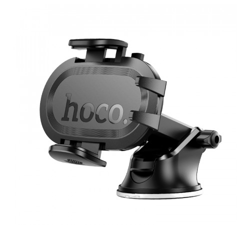 Автотримач для телефона HOCO H54 Brusco ultra-thin push-type car holder(center console) Black (6942007630559)
