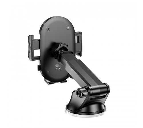 Автотримач для телефона HOCO H54 Brusco ultra-thin push-type car holder(center console) Black (6942007630559)