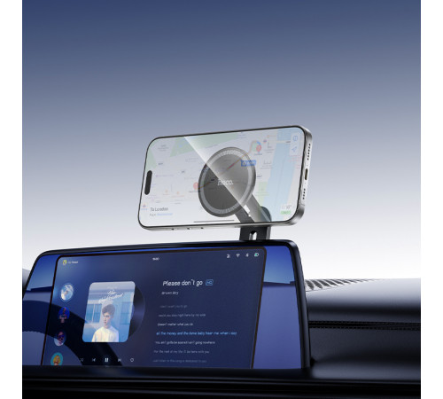 Автотримач для телефона HOCO H93 Stable magnetic case screen holder(display screen) Black (6942007663878)