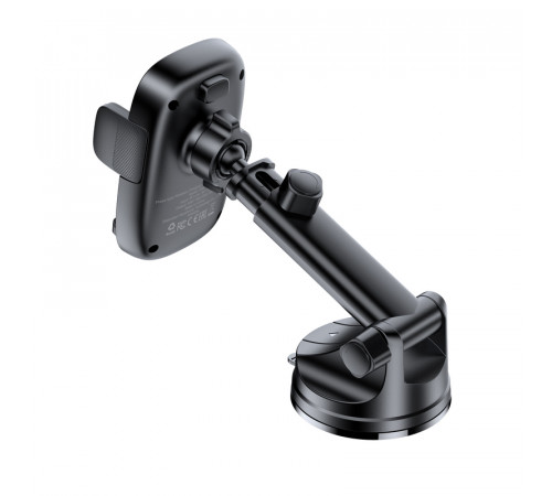 Автотримач для телефона з БЗП ACEFAST D49 press type wireless charging car holder for dashboard Black (6974316284130)