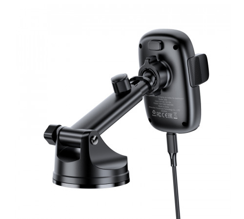 Автотримач для телефона з БЗП ACEFAST D49 press type wireless charging car holder for dashboard Black (6974316284130)