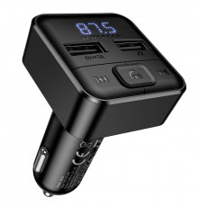 АЗП з FM-модулятором BOROFONE BC63 Selecto car BT FM transmitter Black (6941991126185)
