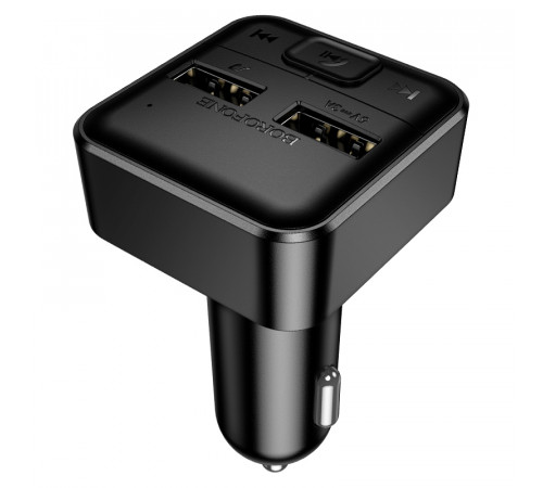 АЗП з FM-модулятором BOROFONE BC63 Selecto car BT FM transmitter Black (6941991126185)