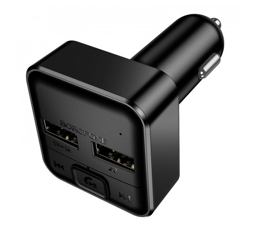 АЗП з FM-модулятором BOROFONE BC63 Selecto car BT FM transmitter Black (6941991126185)