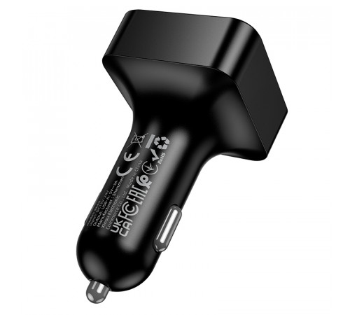 АЗП з FM-модулятором BOROFONE BC63 Selecto car BT FM transmitter Black (6941991126185)