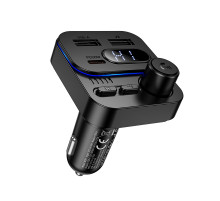 АЗП з FM-модулятором BOROFONE BC61 Ocean 45W(1A1C) car BT FM transmitter Black (6941991125126)