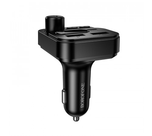 АЗП з FM-модулятором BOROFONE BC61 Ocean 45W(1A1C) car BT FM transmitter Black (6941991125126)