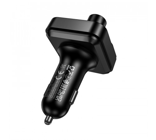 АЗП з FM-модулятором BOROFONE BC61 Ocean 45W(1A1C) car BT FM transmitter Black (6941991125126)