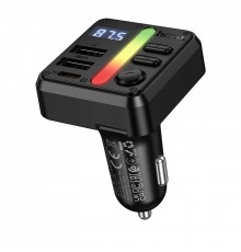 АЗП з FM-модулятором HOCO E89 Libre 45W(1A1C) car BT FM transmitter Black (6942007673808)