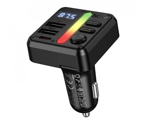 АЗП з FM-модулятором HOCO E89 Libre 45W(1A1C) car BT FM transmitter Black (6942007673808)