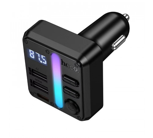 АЗП з FM-модулятором HOCO E89 Libre 45W(1A1C) car BT FM transmitter Black (6942007673808)