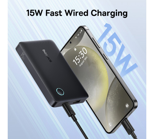 Зовнішній акумулятор Baseus EnerFill FP11 Power Bank 10000mAh 15W Cosmic Black (Includes Simple Type-C to Type-C Cable 20V/3A 30cm Black) (P1008210C123-00)