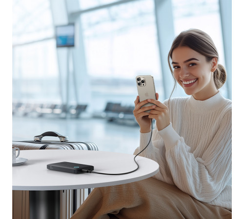 Зовнішній акумулятор Baseus EnerFill FP11 Power Bank 10000mAh 15W Cosmic Black (Includes Simple Type-C to Type-C Cable 20V/3A 30cm Black) (P1008210C123-00)