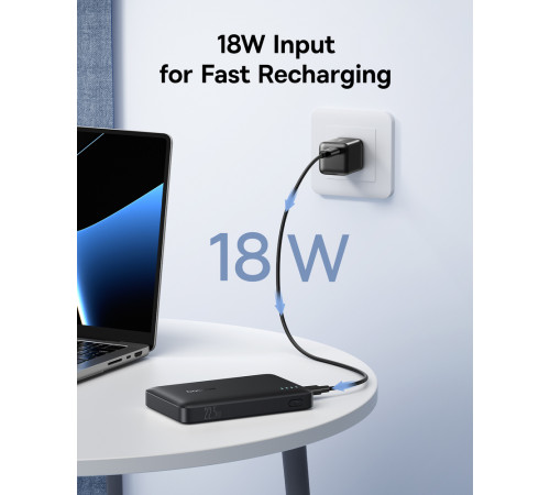 Зовнішній акумулятор Baseus EnerFill FP21 Power Bank 10000mAh 22.5W Cosmic Black (Includes Simple Type-C to Type-C Cable 20V/3A 30cm Black) (P1008210D123-00)