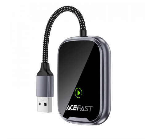 Адаптер ACEFAST QC1 CarPlay wireless adapter for car Metal Gray (6974316285793)