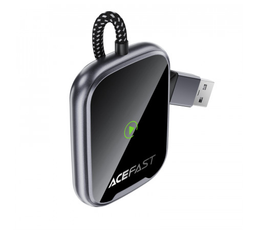 Адаптер ACEFAST QC1 CarPlay wireless adapter for car Metal Gray (6974316285793)