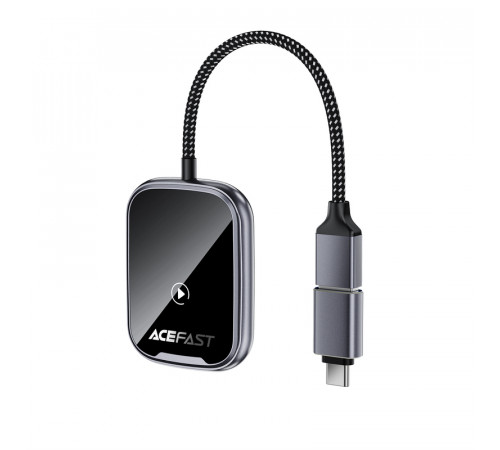 Адаптер ACEFAST QC1 CarPlay wireless adapter for car Metal Gray (6974316285793)