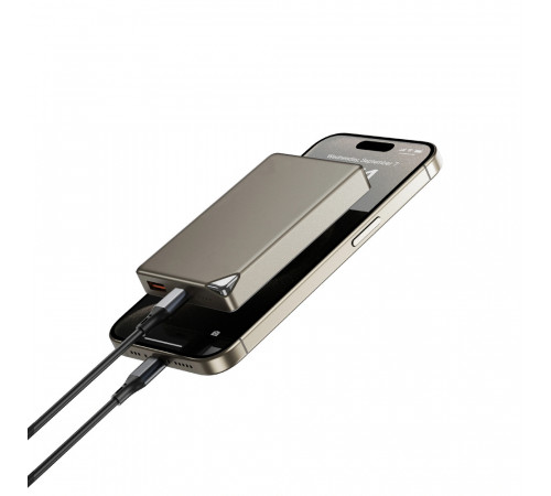 Зовнішній акумулятор WIWU Ultra-Thin Series Power Bank 10000mAh Wi-P020 (3C) Grey (6976975611630)