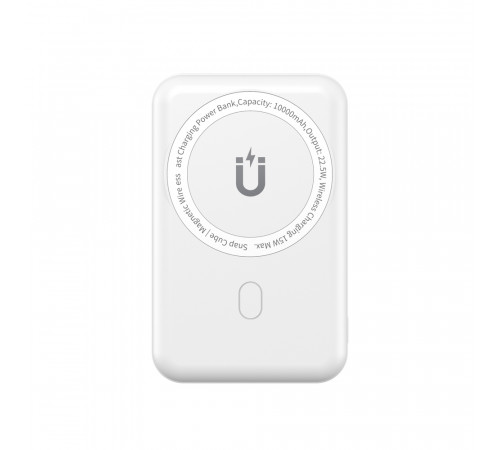 Зовнішній акумулятор WIWU Snap Cube- Magnetic Wireless Charger Power Bank  10000mAh SC1000WHT (3C) White (6973218947020)