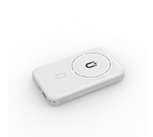 Зовнішній акумулятор WIWU Snap Cube- Magnetic Wireless Charger Power Bank  10000mAh SC1000WHT (3C) White (6973218947020)