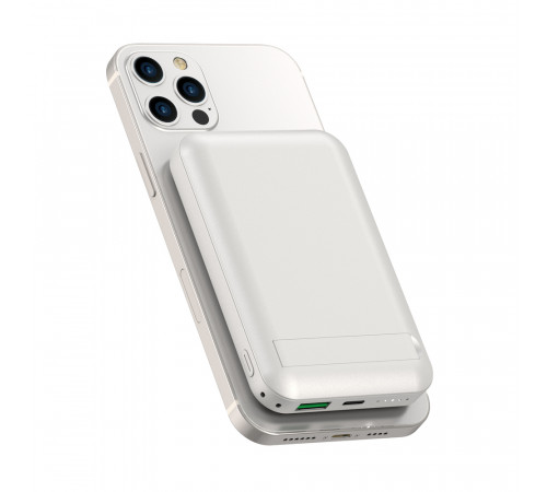 Зовнішній акумулятор WIWU Snap Cube- Magnetic Wireless Charger Power Bank  10000mAh SC1000WHT (3C) White (6973218947020)