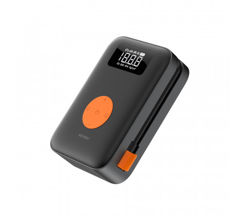 Автомобільний насос WIWU Portable Cordless Tire inflator Wi-Ai003 Black (6977703650792)