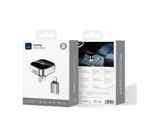 Адаптер WIWU CarPlay Adapter Wi-CP003 Silver (6976975619643)