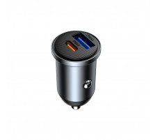 Автомобільний зарядний пристрій WIWU 35W Nano Lite A+C Fast Car Charger Wi-CC030 Gray (6977703656060)