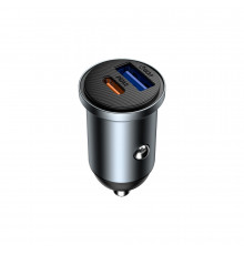 Автомобільний зарядний пристрій WIWU 35W Nano Lite A+C Fast Car Charger Wi-CC030 Gray (6977703656060)