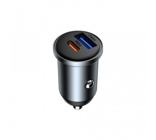 Автомобільний зарядний пристрій WIWU 35W Nano Lite A+C Fast Car Charger Wi-CC030 Gray (6977703656060)