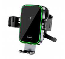 Автотримач для телефона з БЗП WIWU FREELANDER Car Wireless Charger CH-313 Black (6976195097351)
