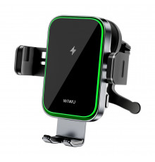 Автодержатель для телефона с БЗП WIWU FREELANDER Car Wireless Charger CH-313 Black (6976195097351)