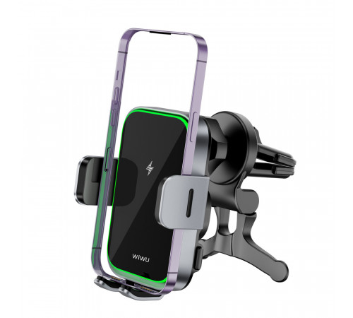 Автотримач для телефона з БЗП WIWU FREELANDER Car Wireless Charger CH-313 Black (6976195097351)