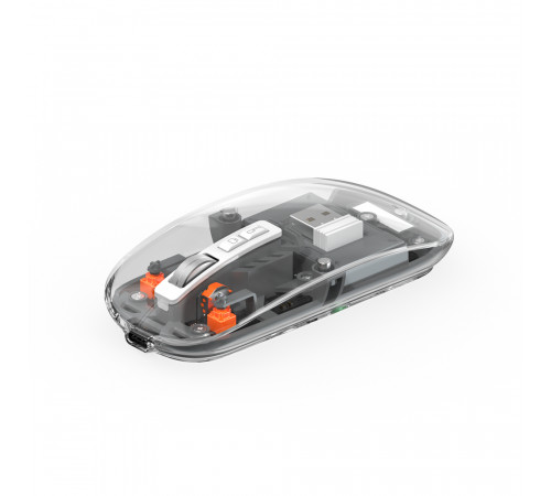 Маніпулятор миша бездротова WIWU Crystal Magnetic Wirless Mouse WM105 (Dual-bluetooth +2.4G three-mode) Grey (6976195091083)