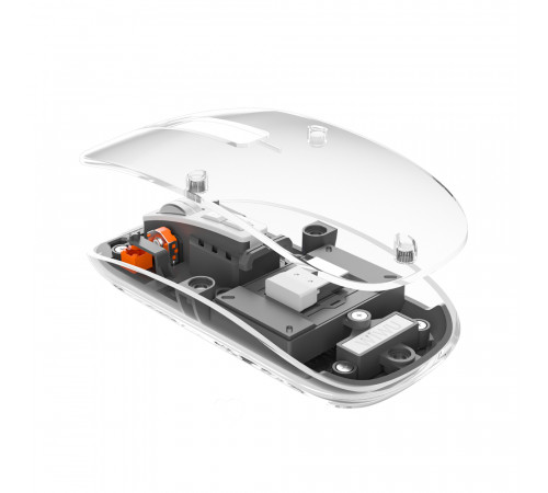 Маніпулятор миша бездротова WIWU Crystal Magnetic Wirless Mouse WM105 (Dual-bluetooth +2.4G three-mode) Grey (6976195091083)
