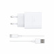 Мережевий зарядний пристрій з кабелем WIWU 2.4A Essen GaN Fast Charger Combo with A-M cable Wi-G023 A-M EU White (6977703655964)