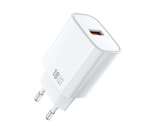 Мережевий зарядний пристрій WIWU 18W Essen GaN Fast Charger Wi-G006 EU White (6977703654790)
