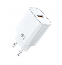 Мережевий зарядний пристрій WIWU 18W Essen GaN Fast Charger Wi-G006 EU White (6977703654790)
