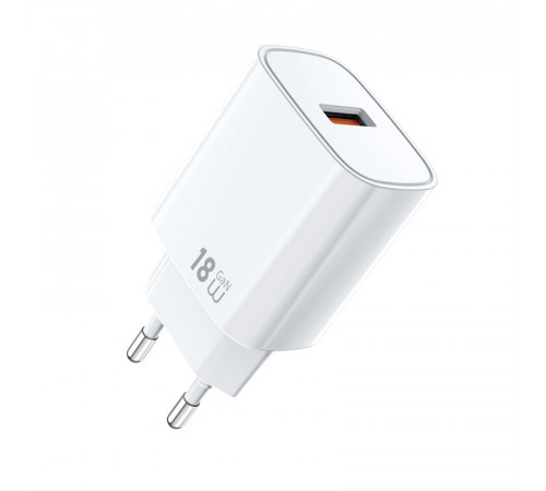 Мережевий зарядний пристрій WIWU 18W Essen GaN Fast Charger Wi-G006 EU White (6977703654790)