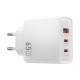 Мережевий зарядний пристрій WIWU 65W Essen GaN Fast Charger 1A+2C Wi-G005 EU White (6977703653755)