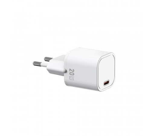 Мережевий зарядний пристрій WIWU 20W Cube GaN Fast Charger 1C Wi-G014 EU White (6977703654486)