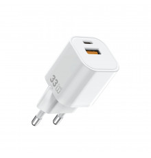 Мережевий зарядний пристрій WIWU 33W Cube GaN Fast Charger A+C Wi-G017 EU White (6977703655025)