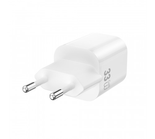 Мережевий зарядний пристрій WIWU 33W Cube GaN Fast Charger A+C Wi-G017 EU White (6977703655025)