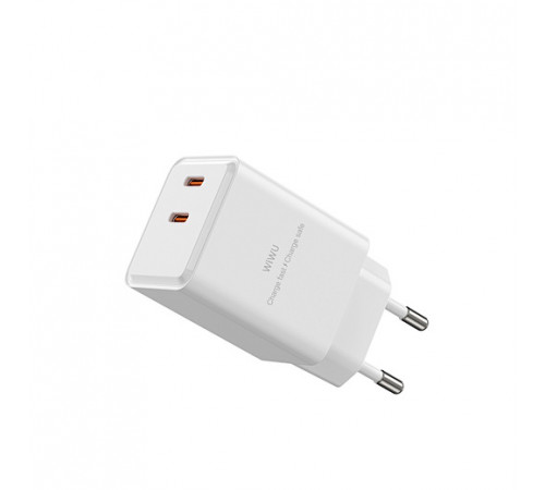 Мережевий зарядний пристрій WIWU Cube 67W 2C+A GaN Fast Charger Wi-G026 EU White (6977703656800)