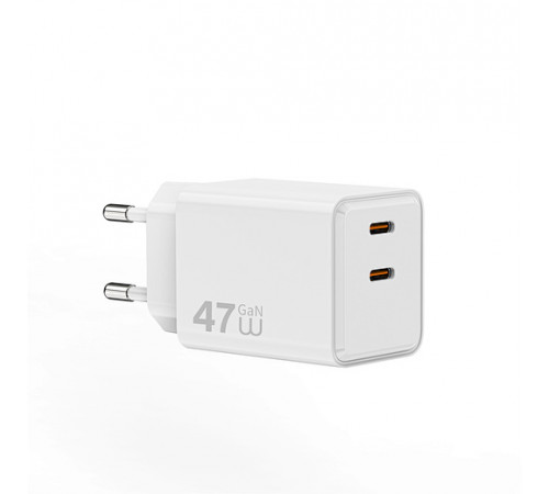 Мережевий зарядний пристрій WIWU Cube 67W 2C+A GaN Fast Charger Wi-G026 EU White (6977703656800)