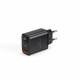 Мережевий зарядний пристрій WIWU 20W Firefly GaN Fast Charger 1A+1C with digital display Wi-G009 EU Black (6977703654035)
