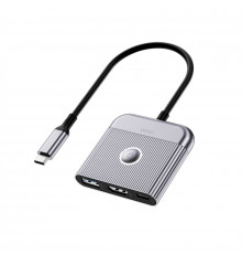 USB-Hub WIWU Traveling 3in1 USB C hub Wi-HB002 Gray (6976975616437)